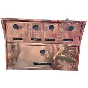 Vintage 1950's Krestline Speco Bread Box & Drawers Copper MCM
